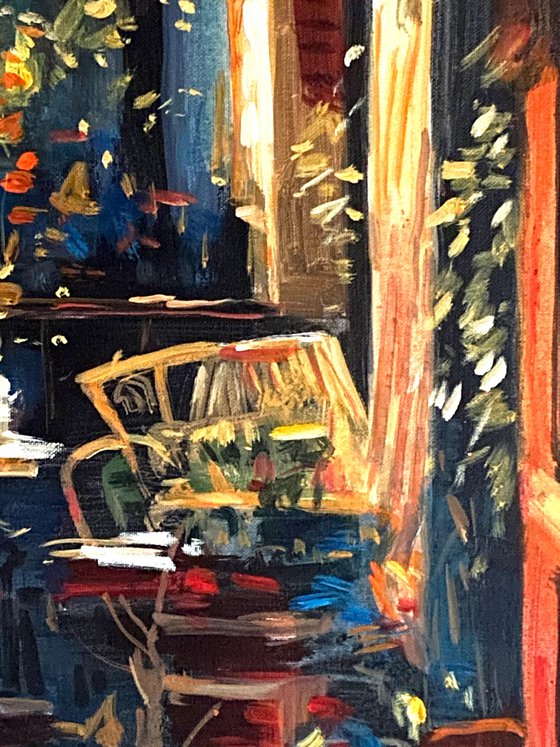 Small balcony in afternoon