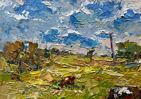 On a hot day in the field