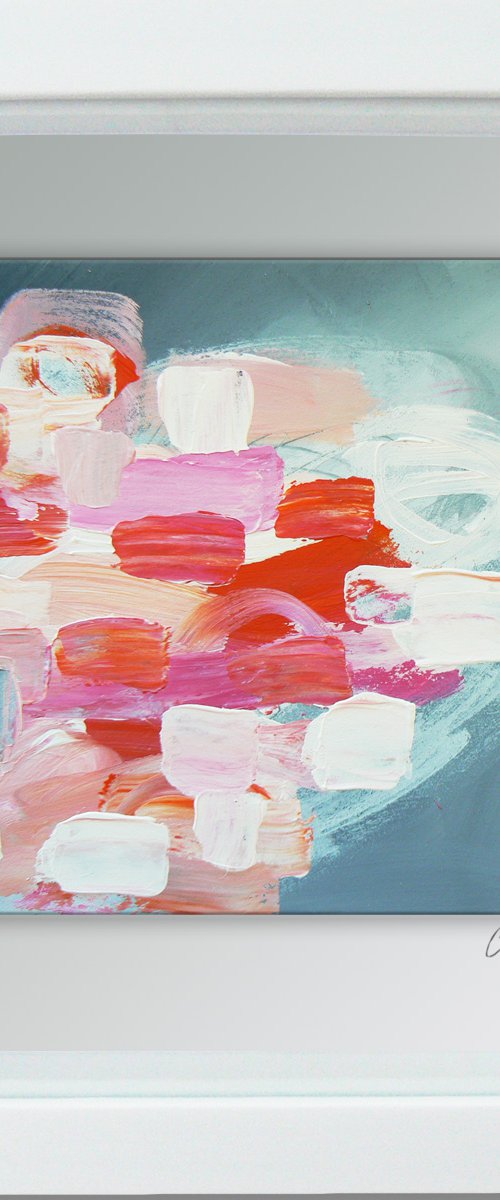 Framed ready to hang original abstract  - Chaos #3 by Carolynne Coulson
