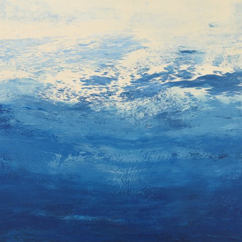 Shimmering Water - Modern Abstract Expressionist Seascape by Suzanne Vaughan