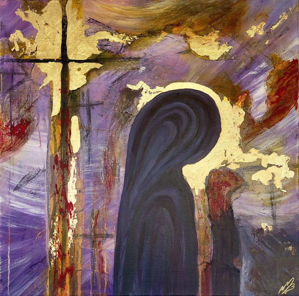 Acrylic Painting , Sacrifice By Marja Brown, 21 X 21, Artwork For Sale On Artfinder