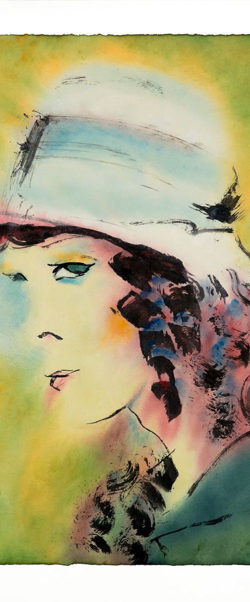 Lady with a hat by Marcel Garbi