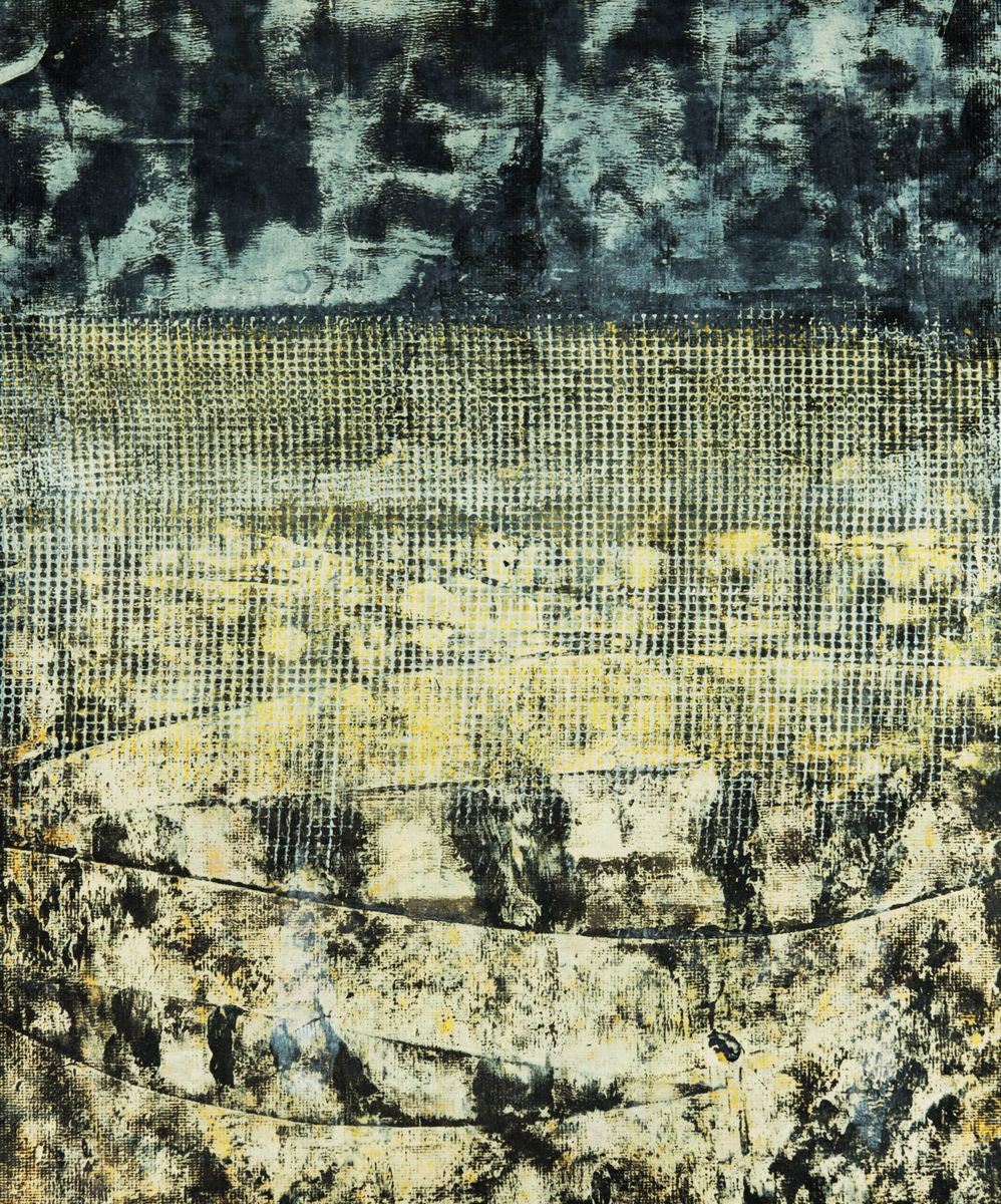 Abstract Acrylic Painting By Petr Strnad, 10 X 12", Territory I., Original Artwork