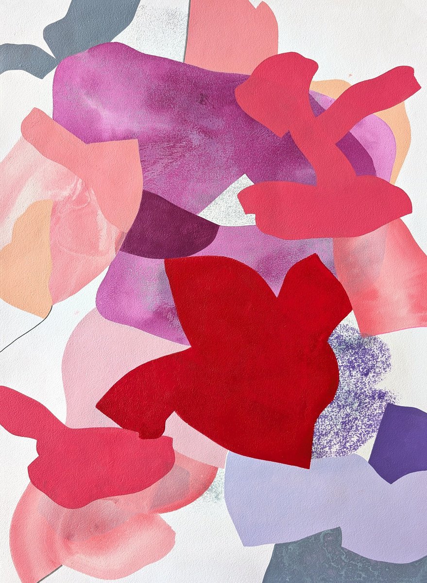 Abstract Painting By Smit Khond, 22 X 30", One Too Many Things In My Room, Original Artwork