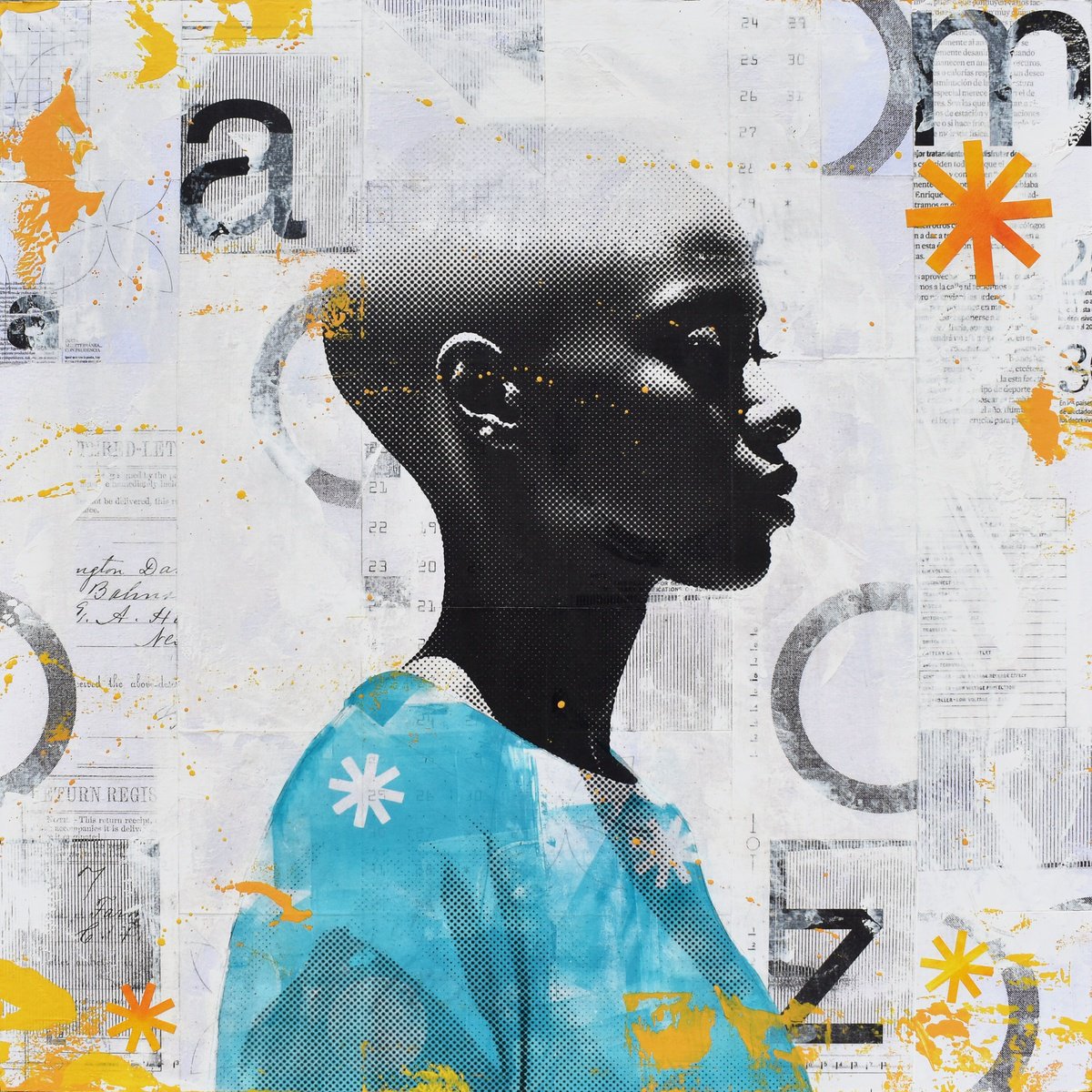 Urban And Pop Collage , 328_Vibrant Silhouette By Manel Villalonga, 24 X 24, Artwork For Sale On Artfinder