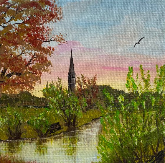 Salisbury Cathedral from the Water Meadows