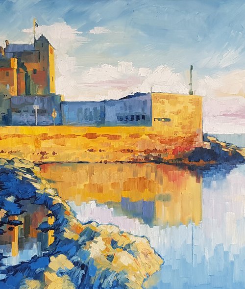 Sunrise on Broughty Ferry Castle, Scotland by Charlie Parsons