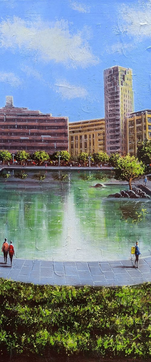 Cityscape - Yerevan - 2 (45x65cm, oil painting, ready to hang) by Aram Movsisyan