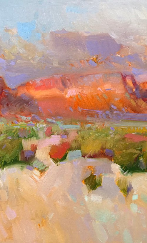 Desert View, Original oil painting, Handmade artwork, One of a kind by Vahe Yeremyan