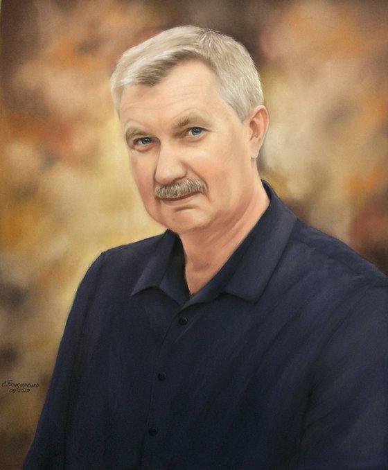 Portrait pastel. Portrait of a man. Custom pastel portrait.