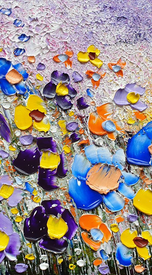 "Abstract Meadow Flowers in Love" by Phil Broad