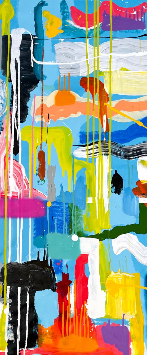 Blue Abstract 34 by Mercedes Lagunas