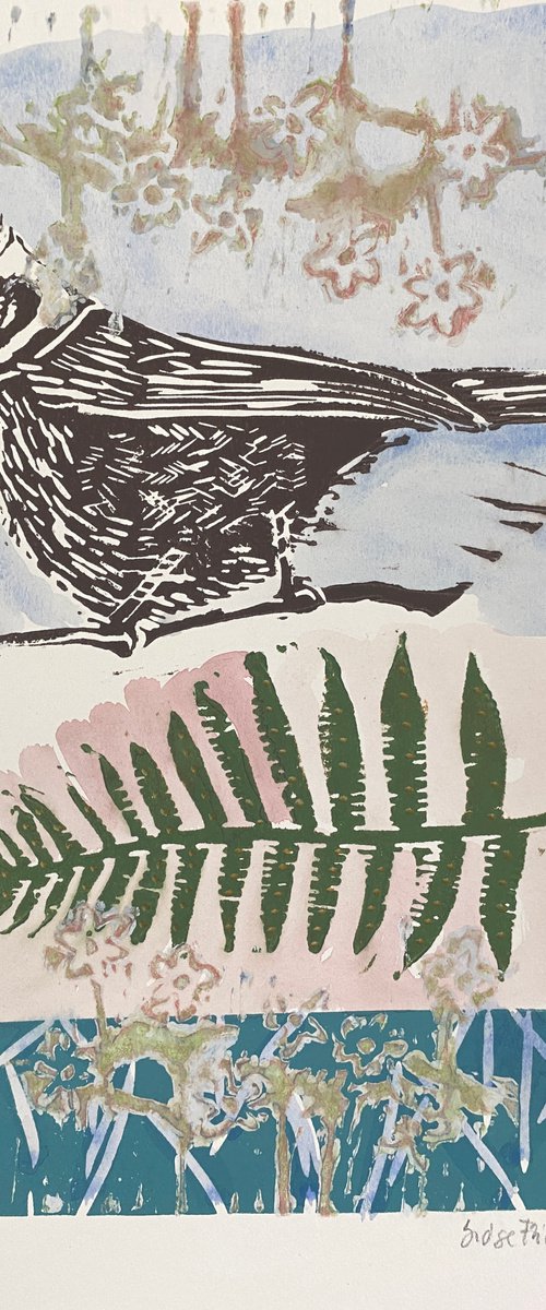 Fern and bird by Sidse Friis