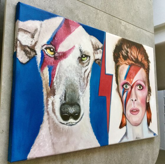 DAVID BOWIE. Modern painting .