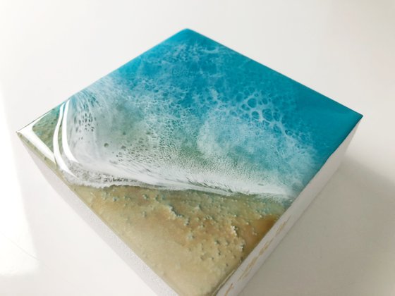 White Sand Beach #23 Miniature Painting Gift idea