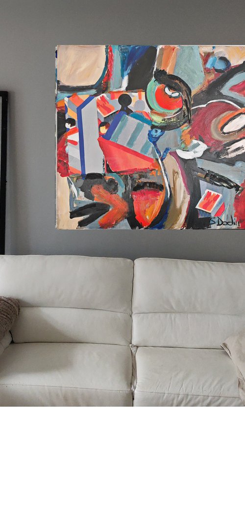 figurative Inspiration acrylic Artwork by Sylvie Dodin