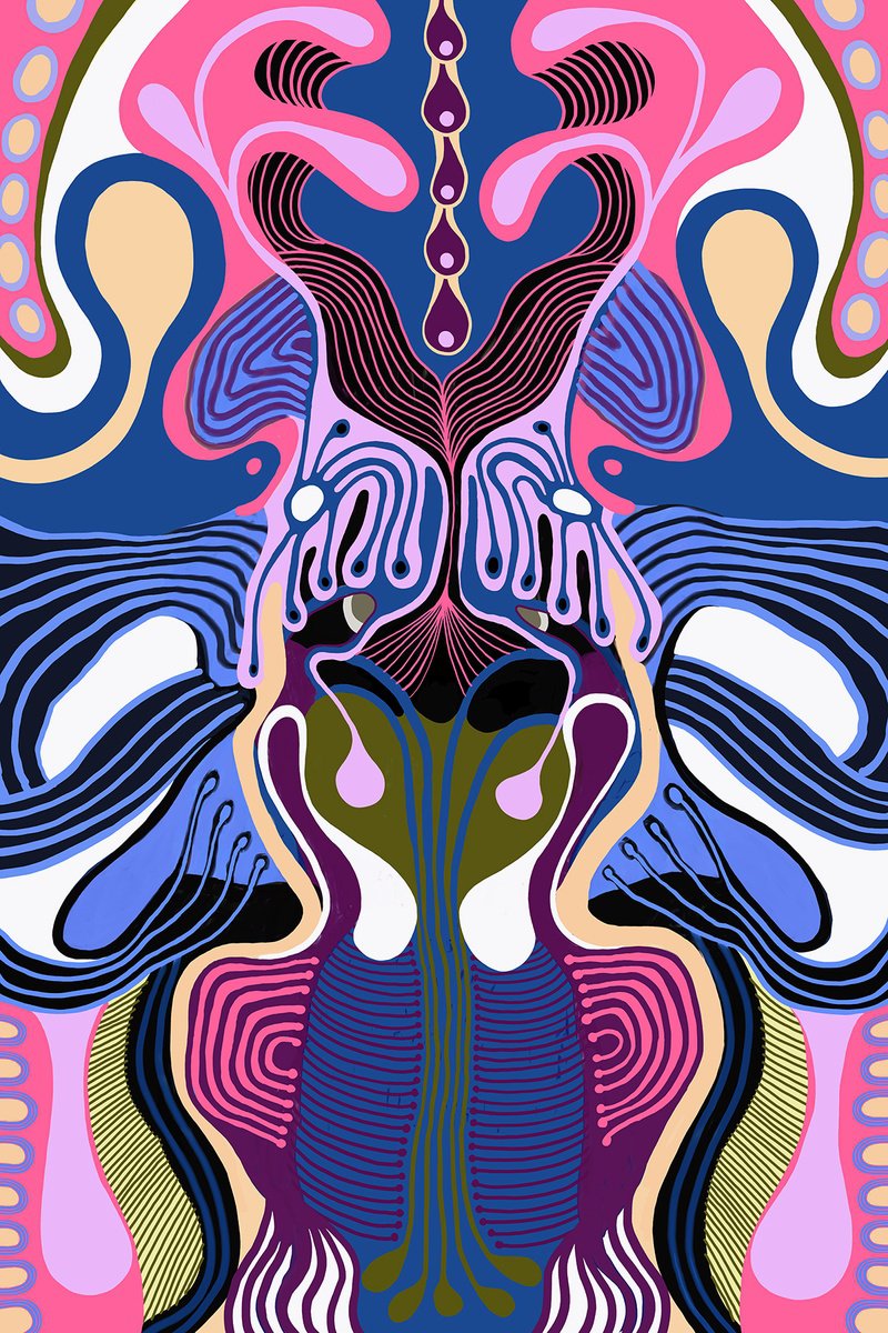 Abstract Animal Giclee Print By Alasdair Willis, 16 X 23, Mothra, Original Artwork