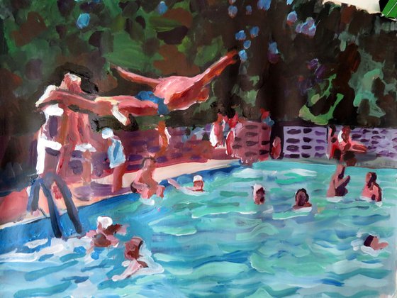 Swimming  Pool with diver