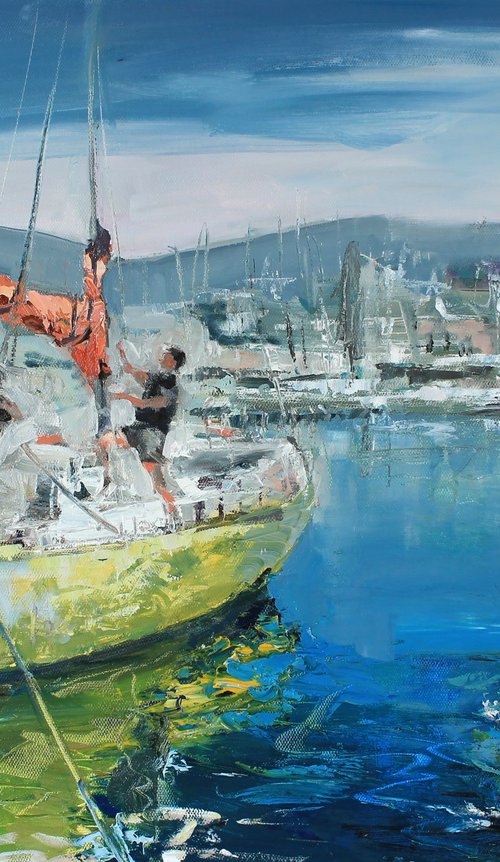 Tying the Day to the Dock by Henadzy Havartsou