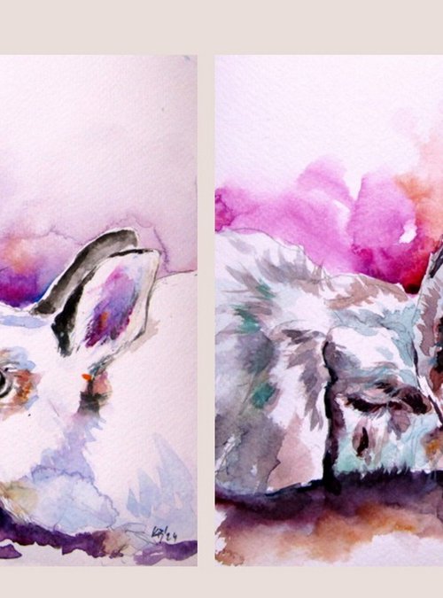 Cute rabbits collection by Kovács Anna Brigitta