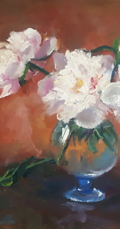 Three peonies by Olga Egorov