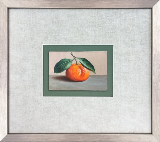 Still life red mandarin (37x42cm, oil on canvas)