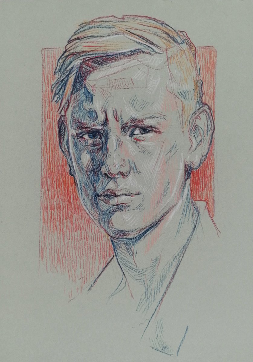Crayon portrait by Katarzyna Gagol