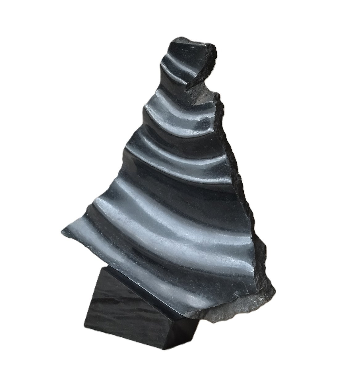 Abstract Landscape Stone Sculpture By Rasho Mitev, 13 X 15", "Jingle", Original Artwork