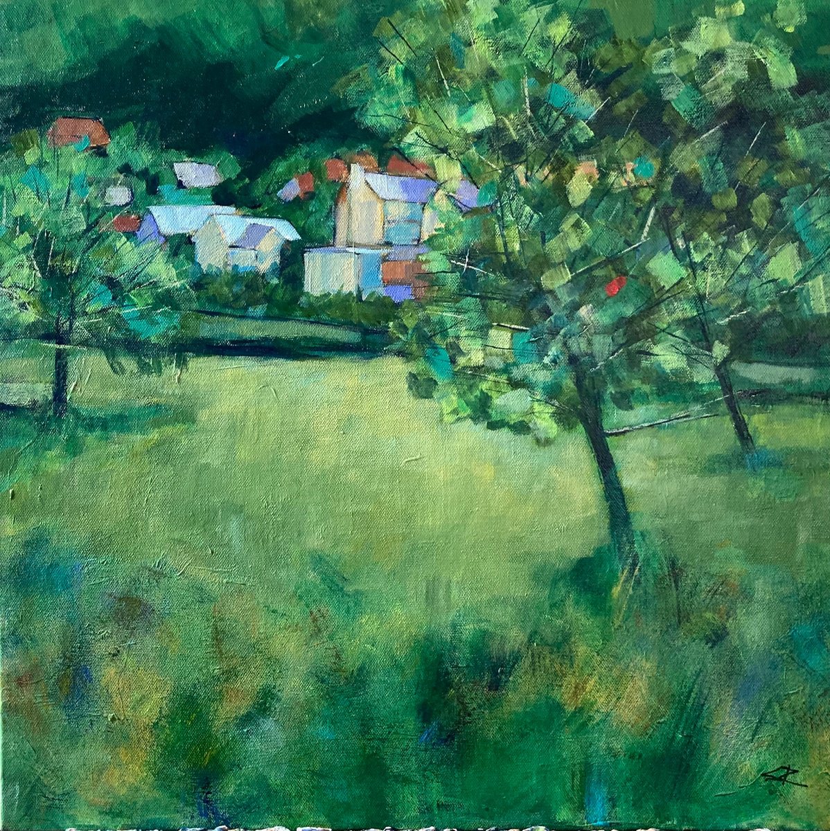 Knucklas From The Orchard By Stuart Roper, 20 X 20, Artwork For Sale On Artfinder