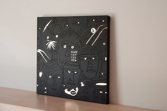 Gold in Their Eyes - Black Painting