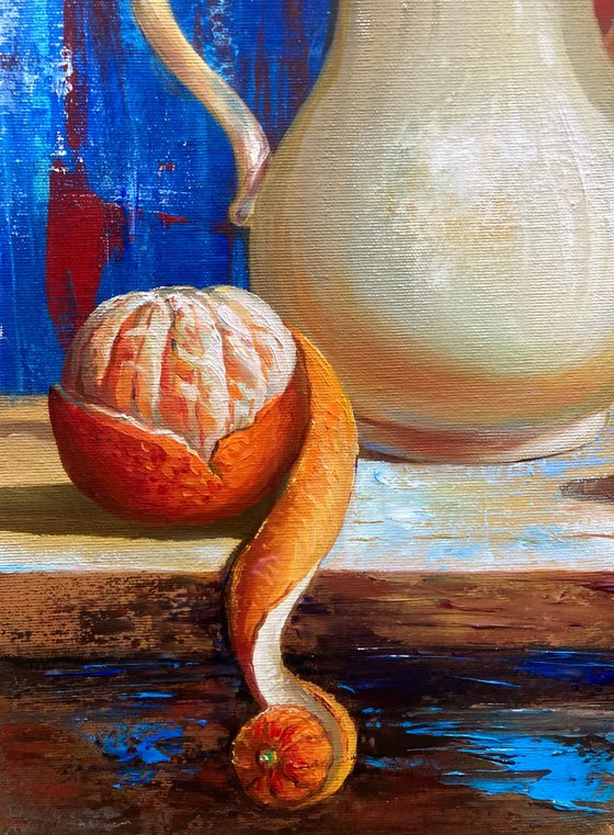 Still life with a white jug