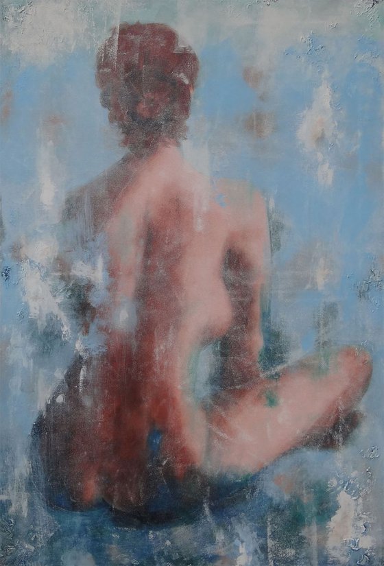 nude in blue (120 x 80 cm)