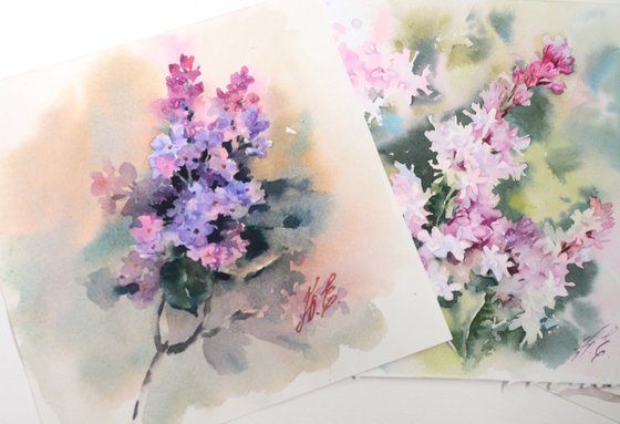 Triptych / lilac set