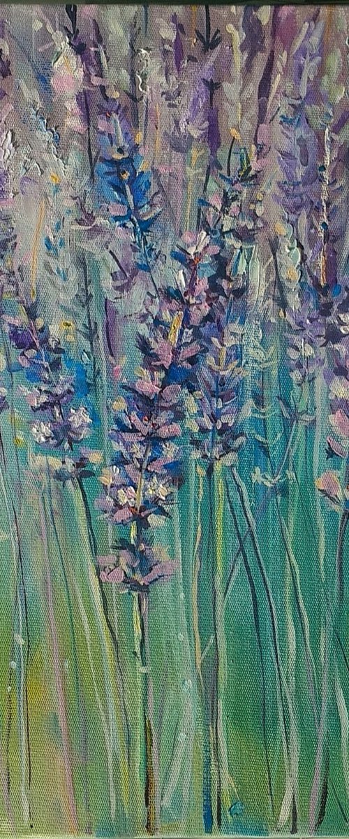 Lavender Oil painting by Alina Skorokhod