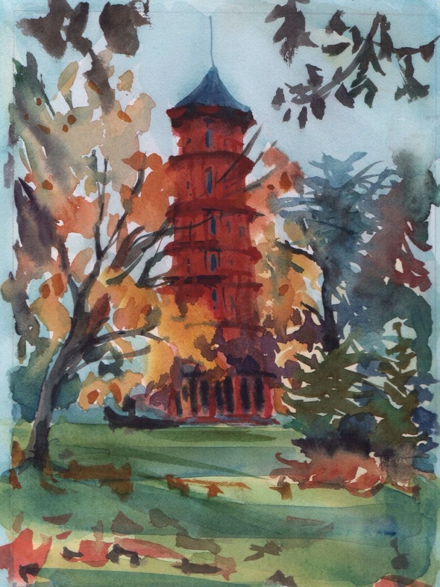 Red Pagoda by Catherine Evans
