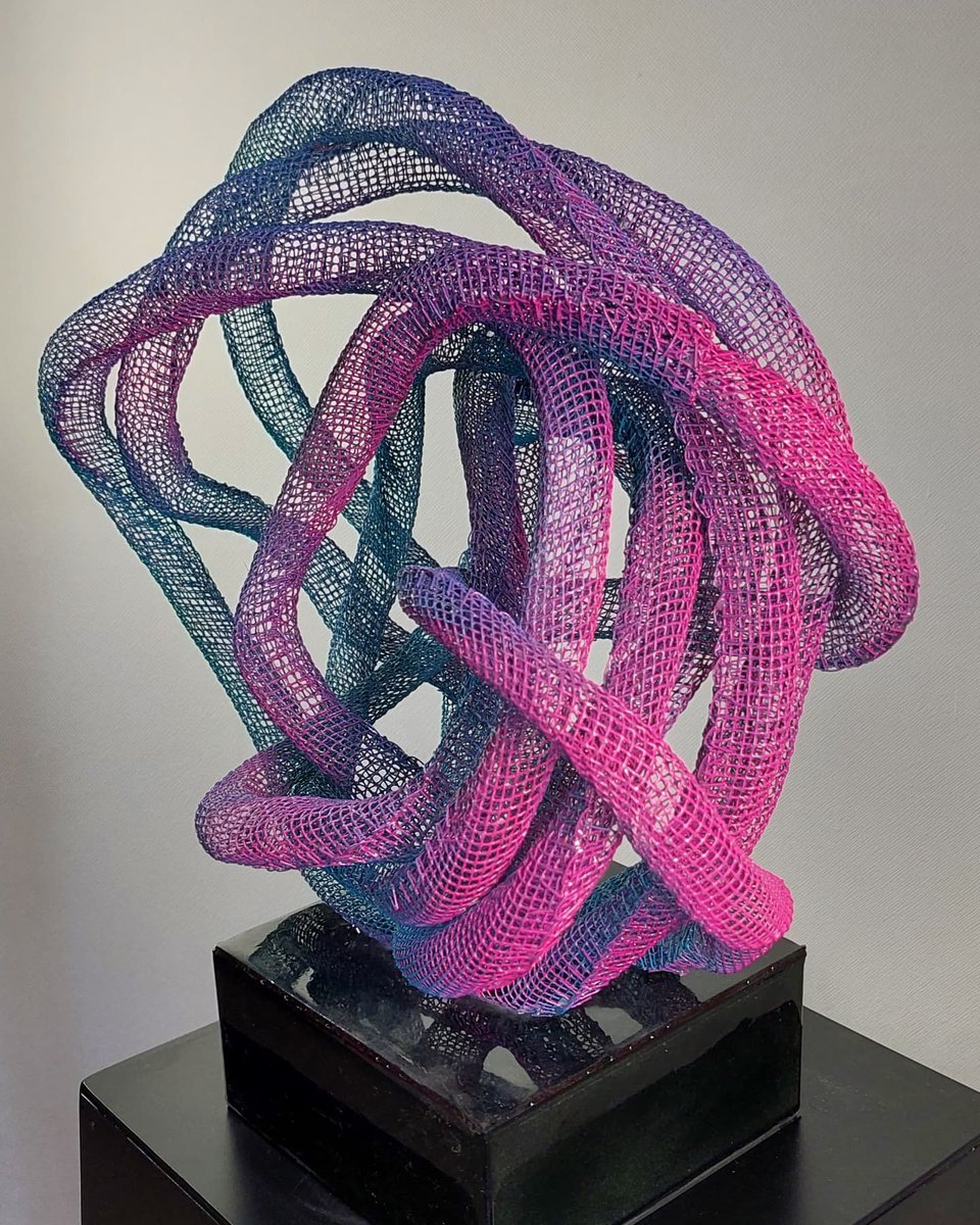Abstract Sculpture By Cristian Cuevas, 15 X 19, String Landscape, Original Artwork