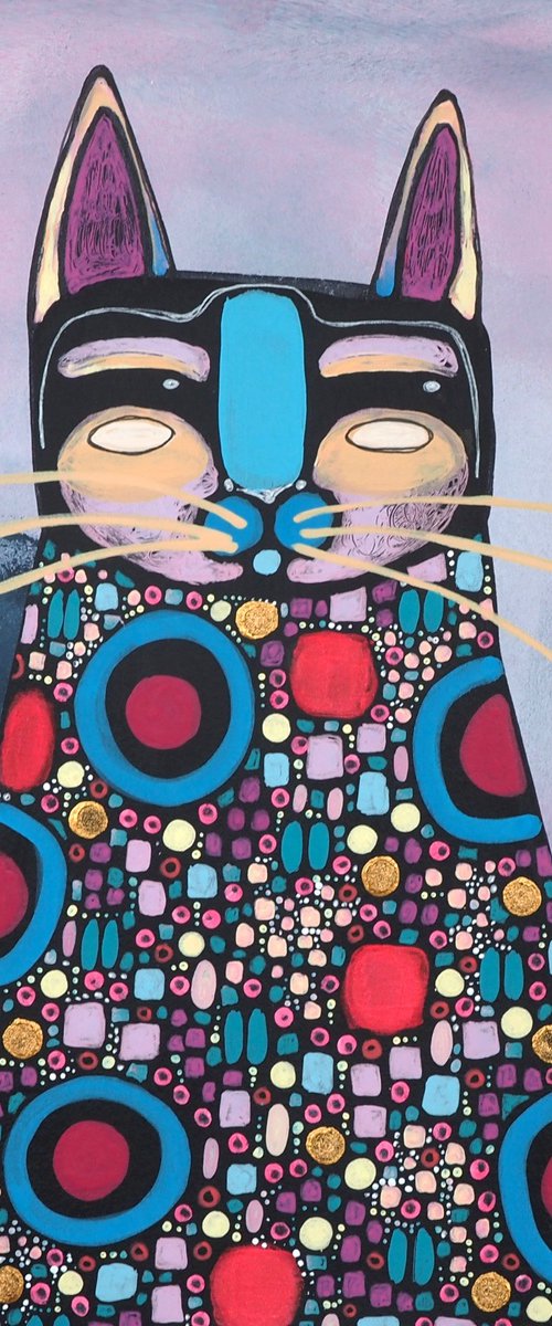 Gattino n.2 - naive cat art by Sara Rodighiero