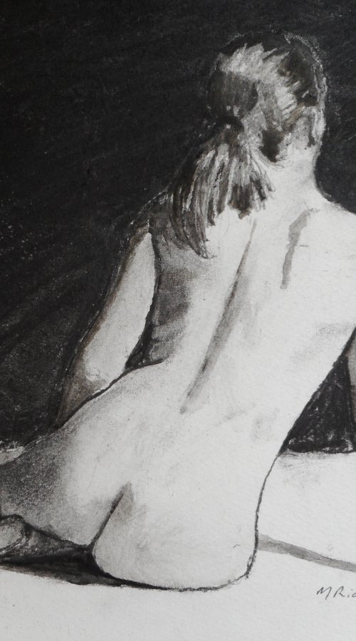 NUDE Charcoal no. 2 by Margaret Riordan