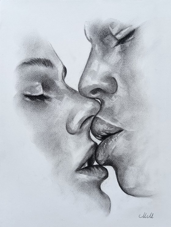 Lovers kissing II