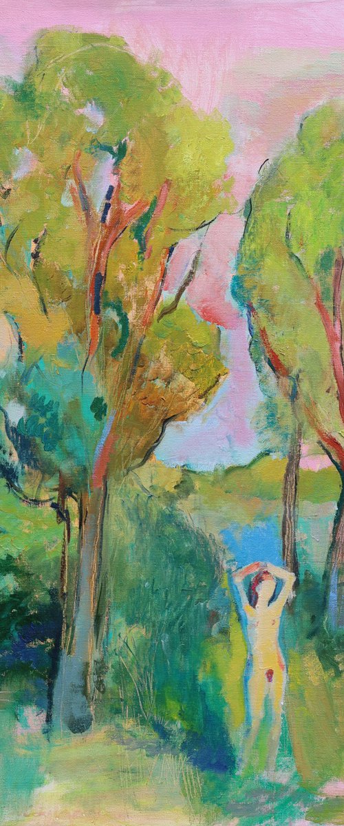 The girl is sunbathing by Artem Andreichuk