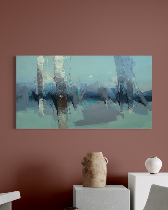 Birches in Moonlight