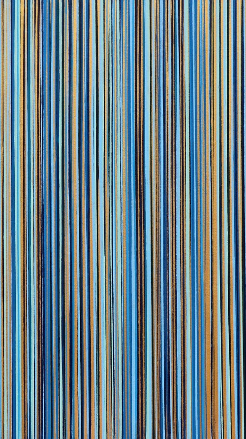Phthalo Blue Gold by Alyse Radenovic