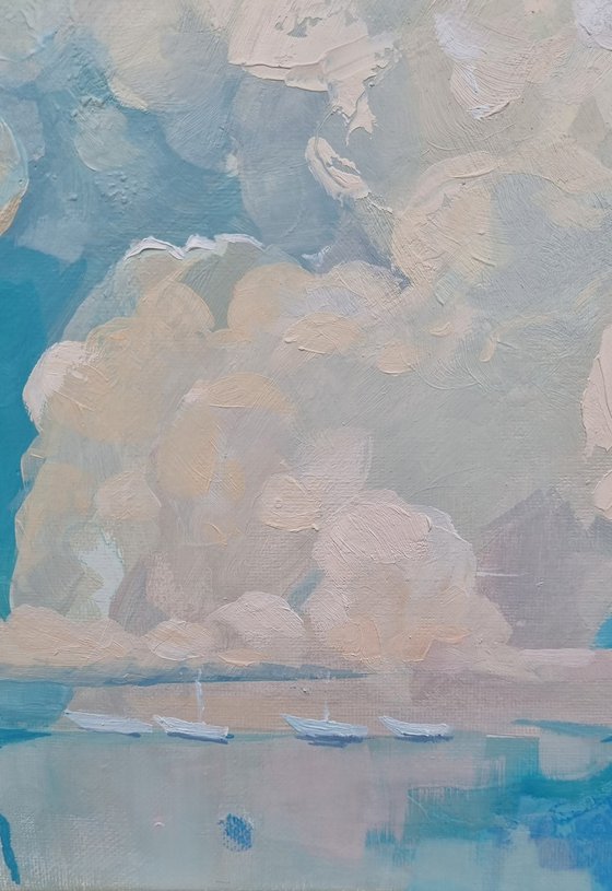 Clouds. Spilled sky