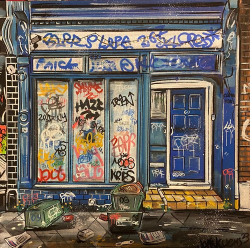 Shopfront 2  -  Original on canvas board by John Curtis