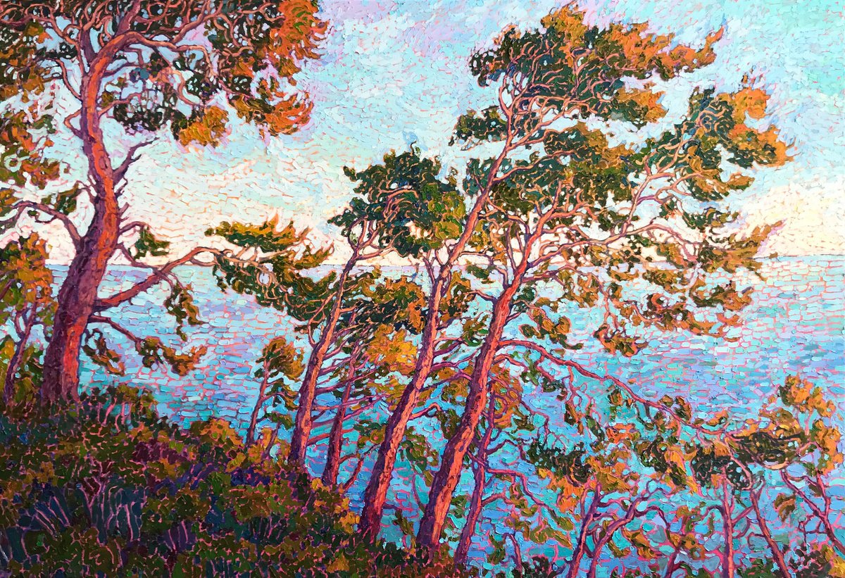 Pine Shore By Natalia Bessmertnova, 39 X 28, Artwork For Sale On Artfinder
