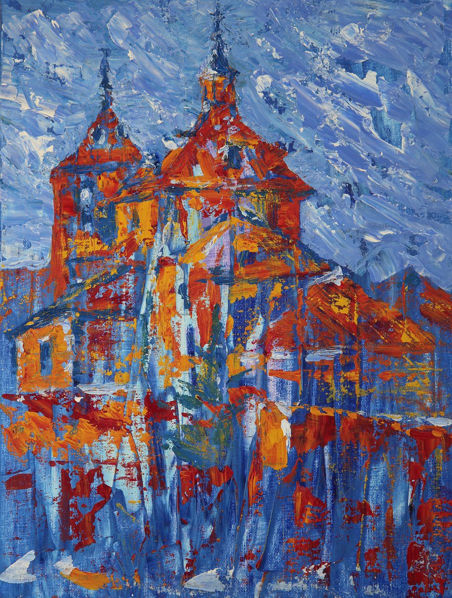 Art painting of the Convento Carmelitas Descalzos in Alba de Tormes by Denis Kuvayev