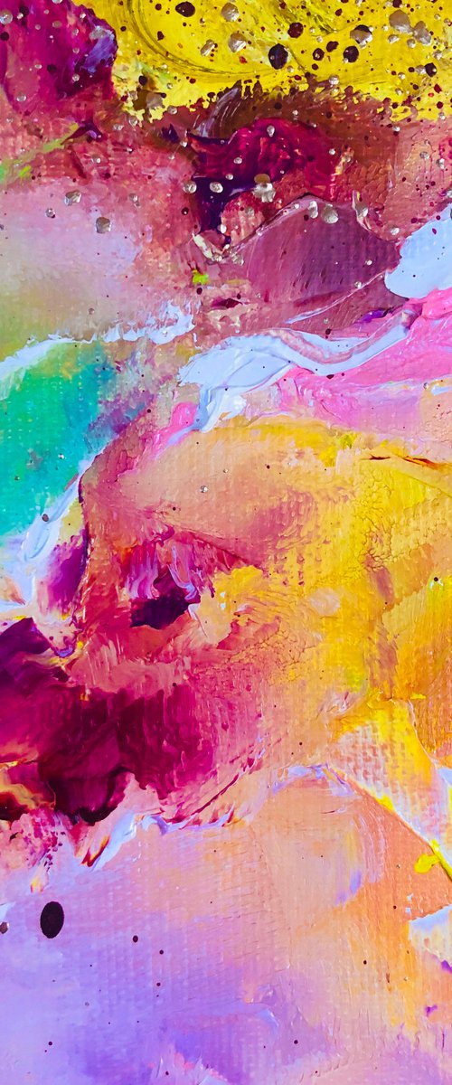 ABSTRACT NEBULA - Rainbow abstraction. Fireworks of colors. Multicolored abstraction. Bright. Energy. Power. Abundance. by Marina Skromova
