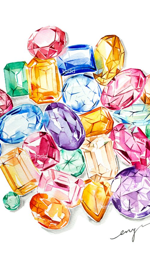 Colourful gemstones by Enya Todd