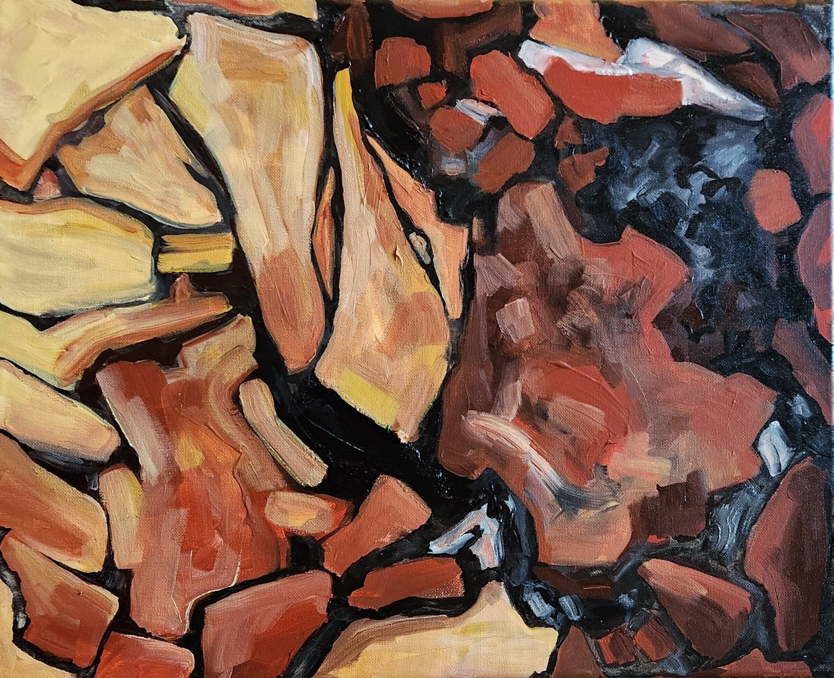 Organic Abstract Acrylic Painting By Katrina Case, 20 X 16", Emerge Transformed, Original Artwork