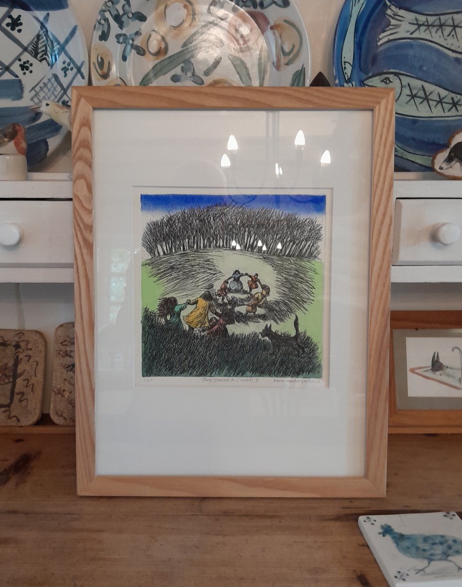 Illustrative Animal Etchings & Engravings By Kevin Maddison, 11 X 15", The Girl In The Bush 2, Original Artwork